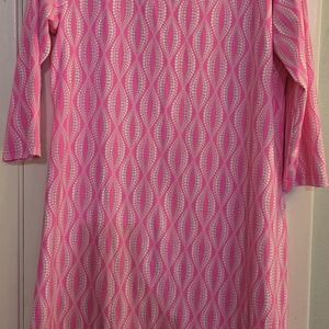 Lulu-B Vibrant Pink and Green SPF 50+ Beachwear Dress